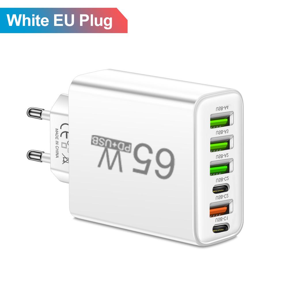 3.1A Multi-Port Travel Charger with 2 Type-C PD & 4 USB Ports for Mobile Phones