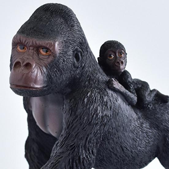 Gorilla Resin Statue, Sitting Monkey Figurine Sculpture, Industrial Home Decor for Living Room Office Desk Bookshelf, Industrial Modern Home Decor