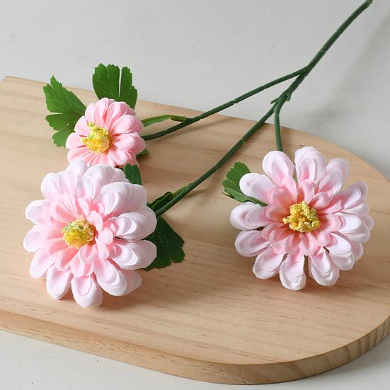 Künstliche Chrysanthemenblume Langer Stiel Realistischer Künstlicher Calendula Blumenstrauß für Vase