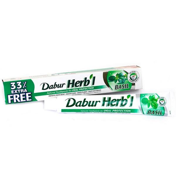 

Аюрведична зубна паста з базиліком, Herb l Basil Toothpaste, Dabur (43634032) 100g
