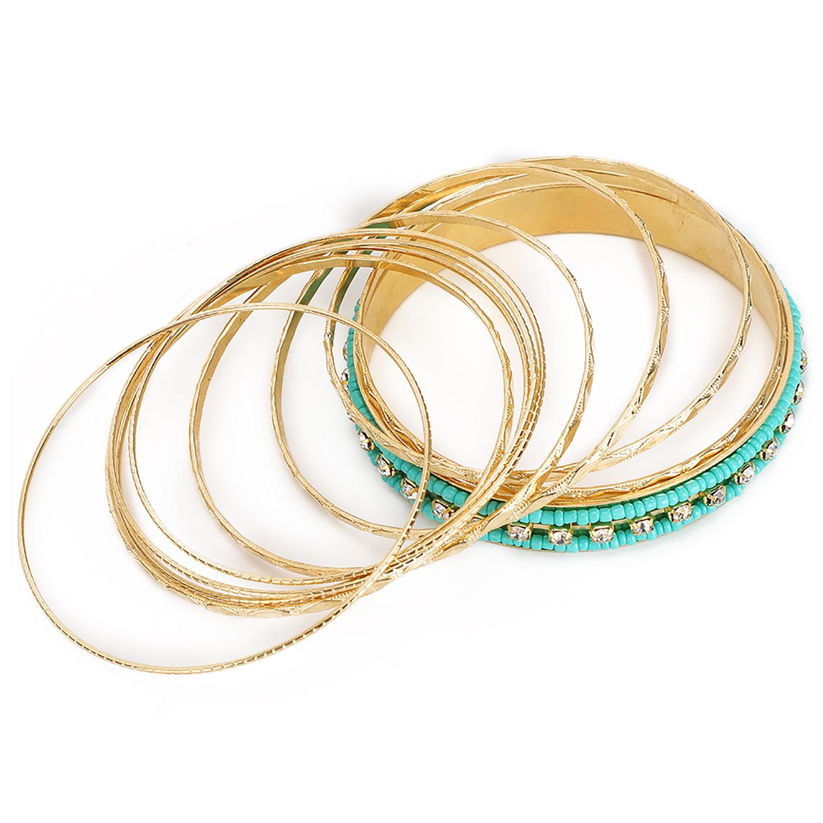 

Multi Layer Women Fashion Bracelet Rhinestones Beads Bracelet Jewelry Accessory Gift