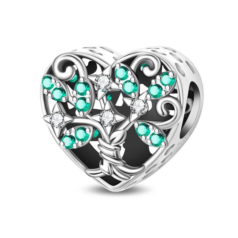 Affascinante Bracciale Collana con Perline a Forma di Cuore in Argento 925 Amore Familiare Impronta di Zampa Animale Adatto alle Donne Regali Fai da Te per le Feste