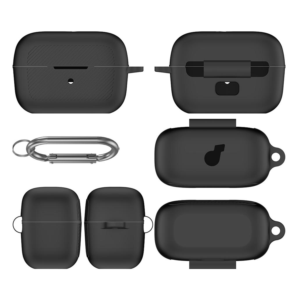 Protective Cover Soft Flexible Scratch Resistant Earphone Case with Carabiner for Anker Soundcore C50i Accessories