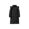 Li Ning Sports Trend Series Warm Hooded Long Comfortable Versatile Down Jacket Unisex Outerwear Black AYMU177-1