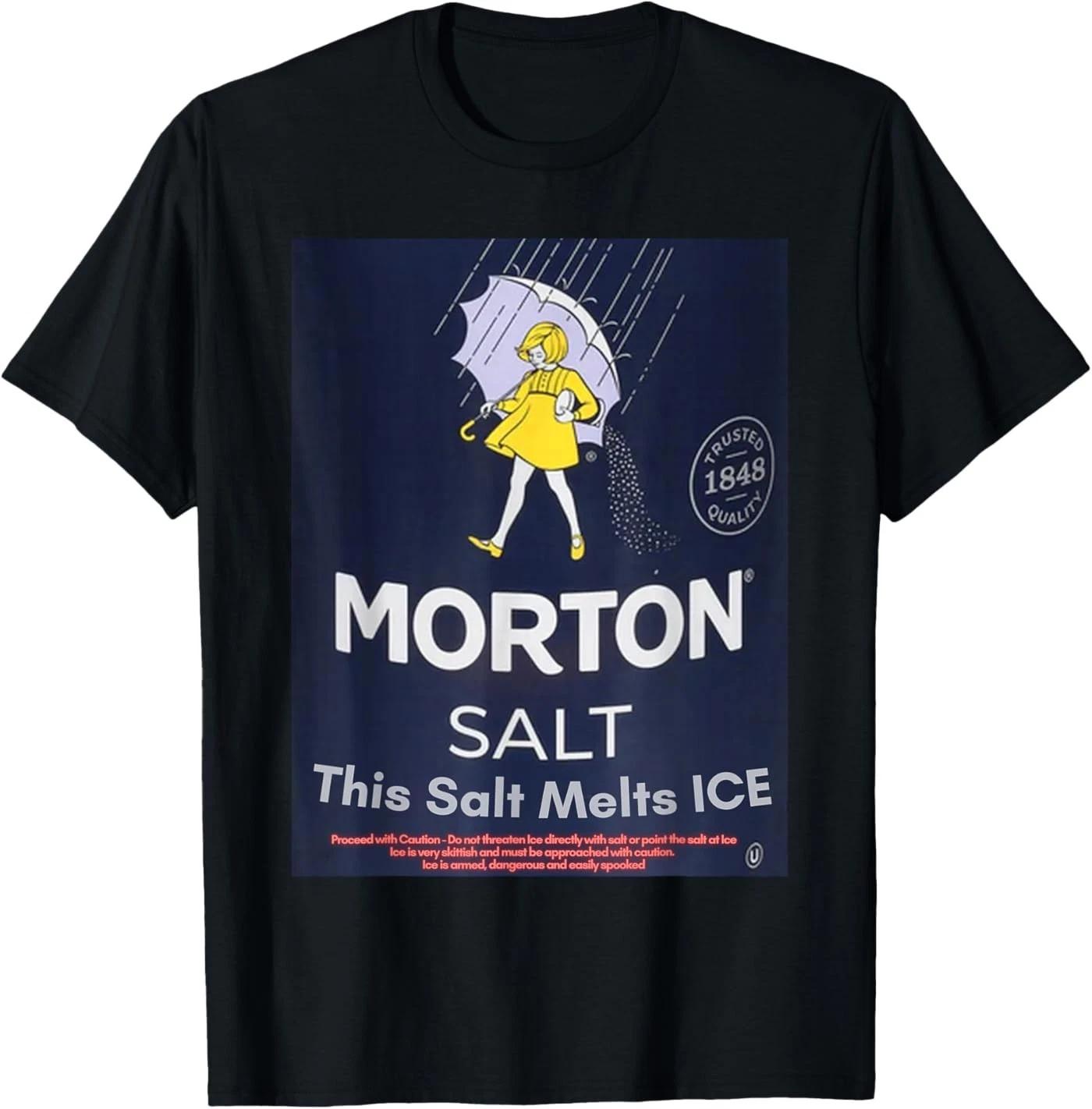 

Morton Salt Girl with Umbrella Unisex 100% Cotton T-shirt Mens Tees Top S