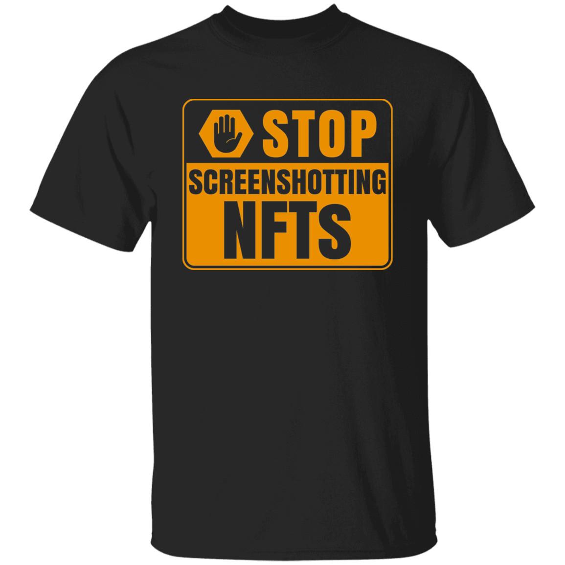 Stop Screenshotting NFTs Cryptocurrency T-Shirt M