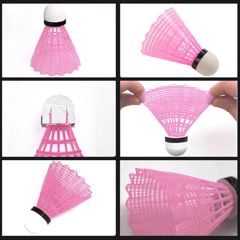 1Pcs Pink Imitation Nylon Ball Durable Badminton Outdoor Plastic Nylon Practice Game Training Use