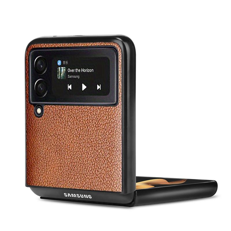 Luxus-Litschi-Textur Kunstleder Mode Business Handyhülle für Samsung Galaxy Z Flip 8 6 5 3 4 Flip7 FE Stoßfeste Abdeckung