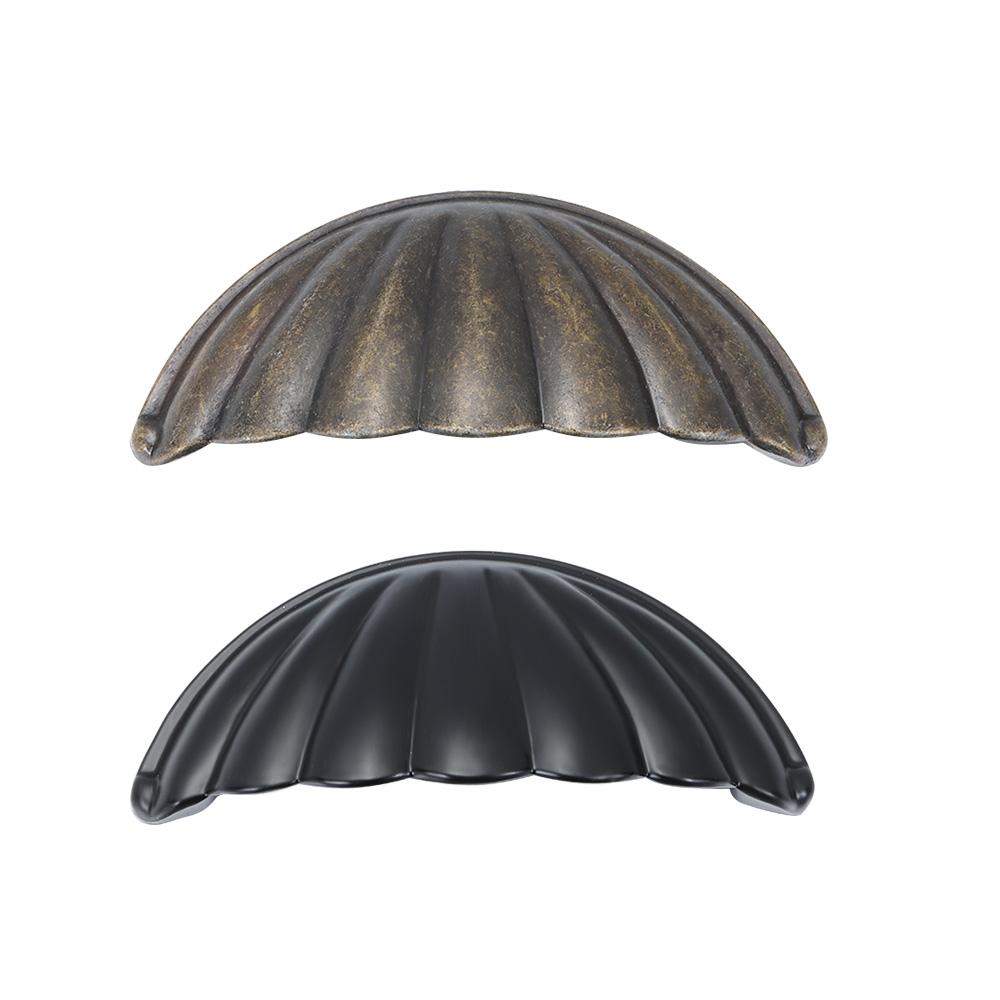 Wardrobe Cupboard Vintage Furniture Fittings Shell Shape Cabinet Pulls Drawer Knobs Door Handles
