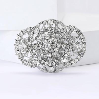 Fashion Alloy Rhinestone Court Style Brooch High-End Versatile Women'S Suit Cardigan Corsage Jewelry Pin