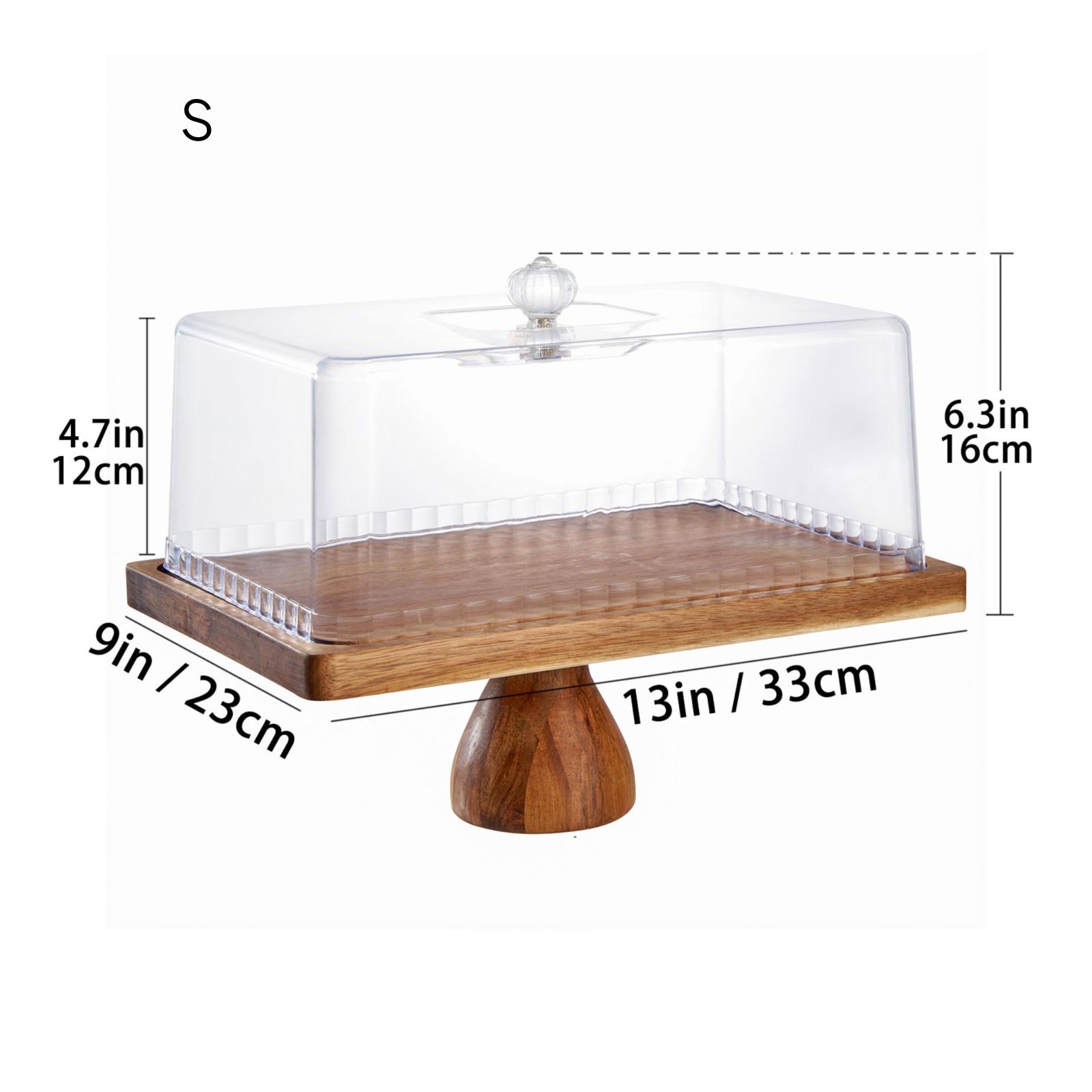 Cake Stand with Acrylic Cover Rustic