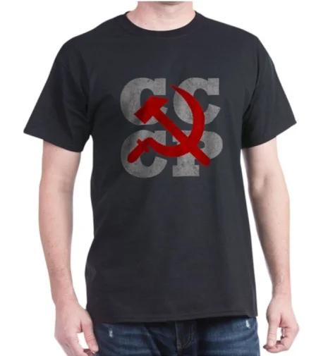 

Советская символика Серп и Молот CCCP Футболка Летняя Хлопок Короткий Рукав Круглый Вырез Мужская Футболка Новая S3XL S