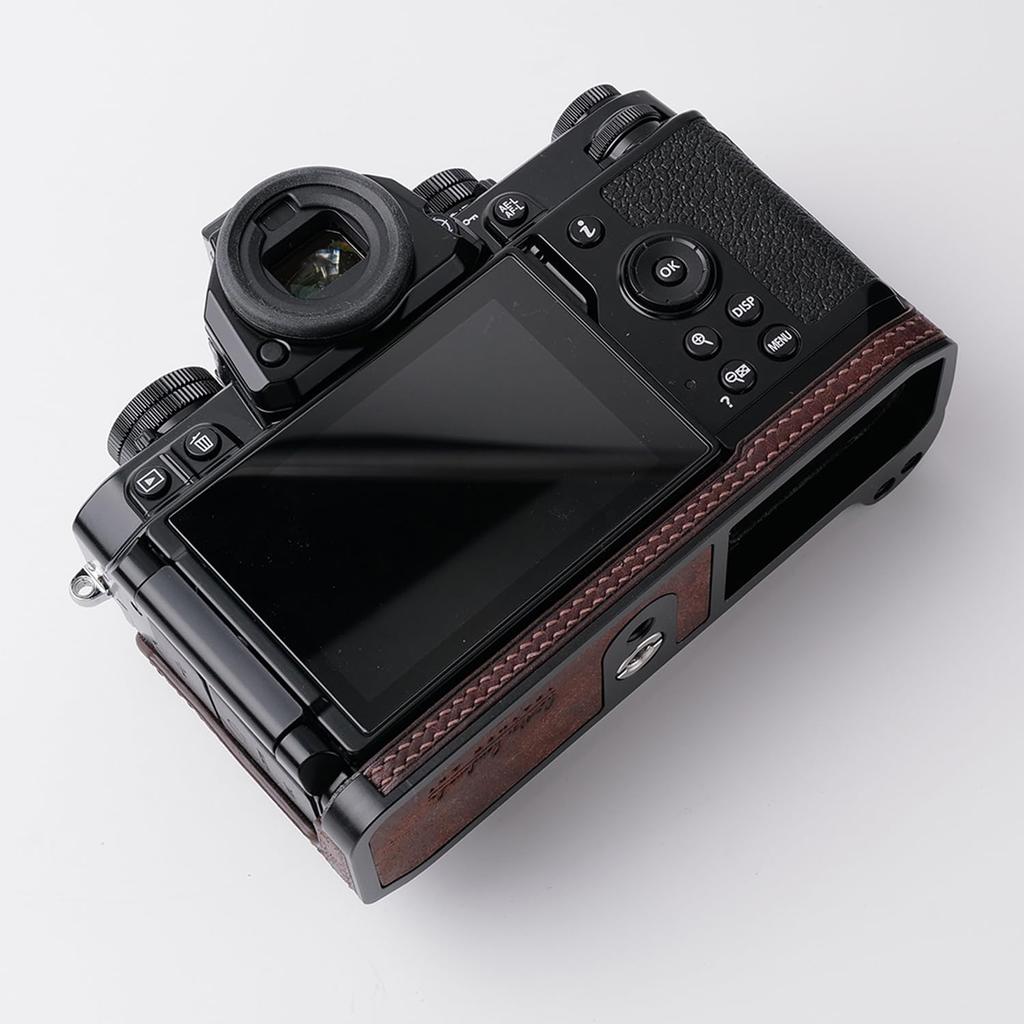 Compatible with Nikon This Genuine Leather Camera Is Handmade by It Features a Design with a Grained Cowhide Leather Metal Base and Handle Zf,