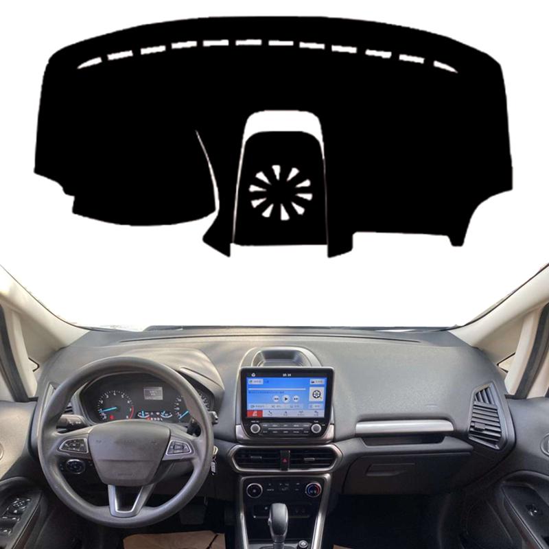 

For Ford EcoSport BK ST-Line 2018 Car Dashboard Cover Sunshade Mat Pad Dash Board Protect Carpet Accessories Black(Black Edge)