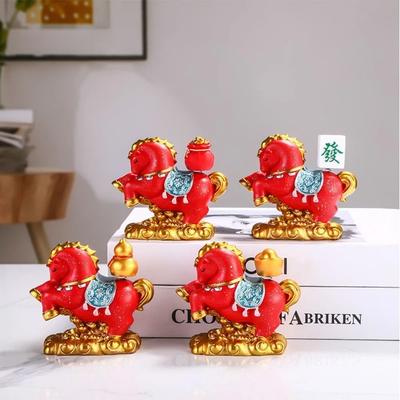 Desktop Ornament Horse Figurine Chinese Style Zodiac Ornaments  Car Decoratio