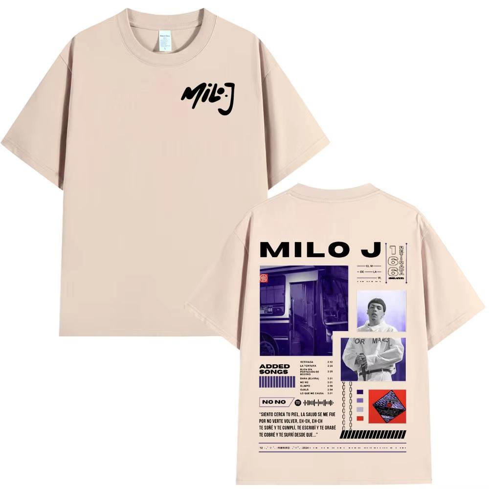 Rapper Milo J 166 Album T Shirt Men Women Fashion Hip Hop Tshirts Male Cotton Casual Oversized Short Sleeve Tshirts Streetwear