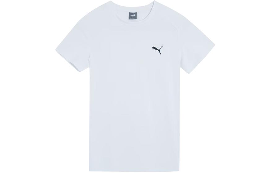 Women's PUMA T Shirts Women's White Crew Neck Moderate Other