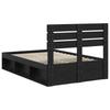 Bed Frame Black 120 x 200 cm Solid Pine Wood