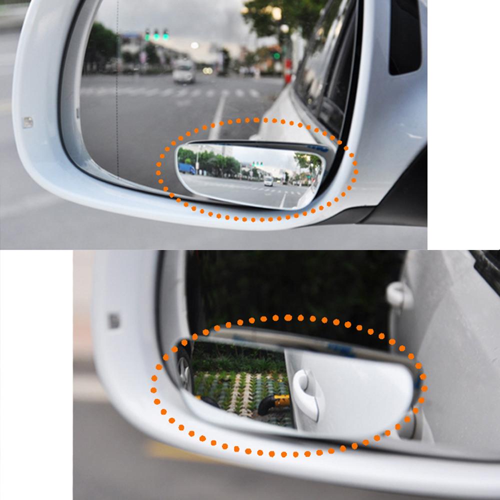 2PCS Car Rear View Mirror Rotatable 360 Degree Adjustable Wide Angle Convex Mirror Auto Safety Blind Spot Mirror for