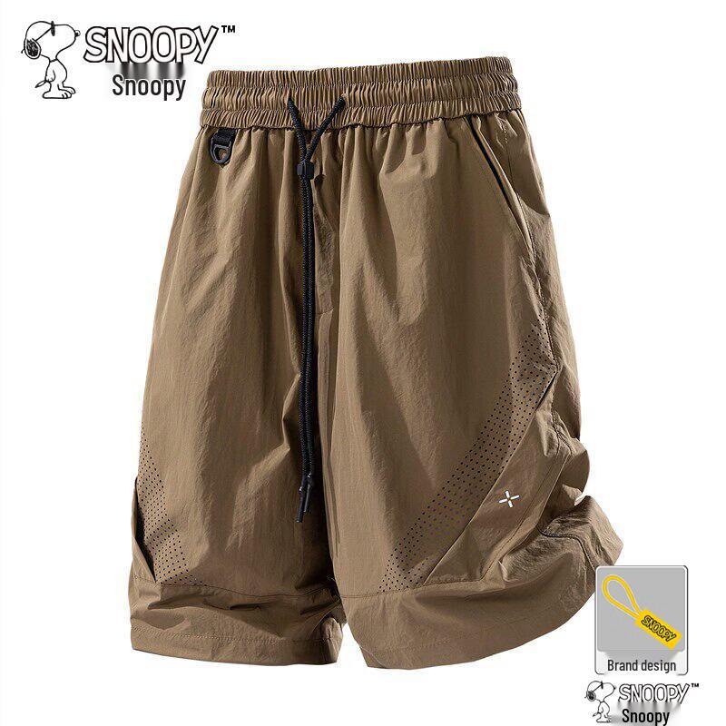 Snoopy Men s Summer Ice-Feel Quick-Dry Cargo Shorts L