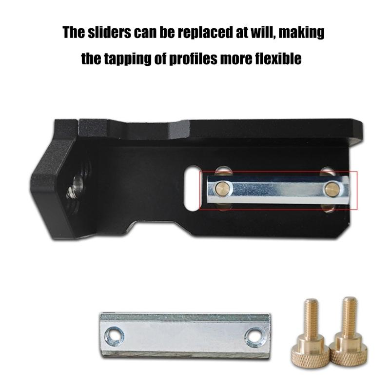 Professional Tapped Alignment Jig Tool Compatibles with 20/30/40 Aluminum Profile Internal Thread Machining Guide Tool