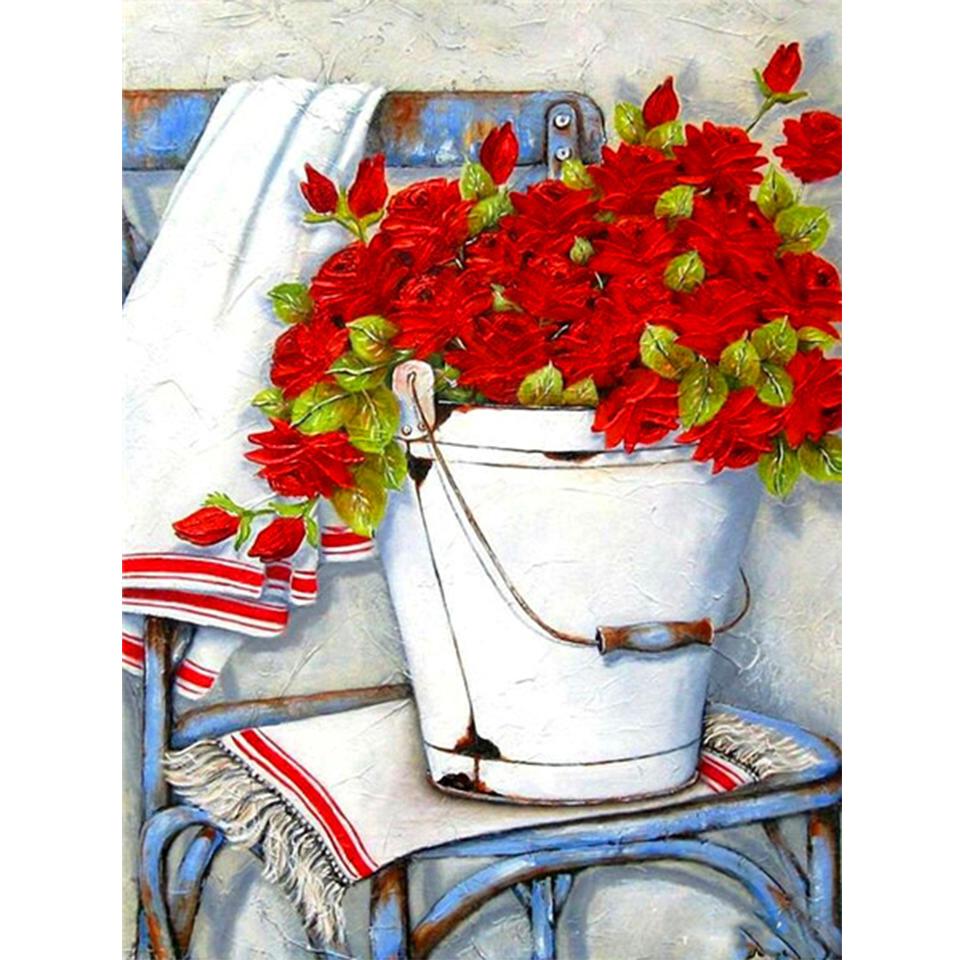 

5D DIY алмазная живопись цветок набор для вышивки крестом горный хрусталь картина Алмазная вышивка мозаика украшение дома настенная живопись подарок Full Round 20x30CM