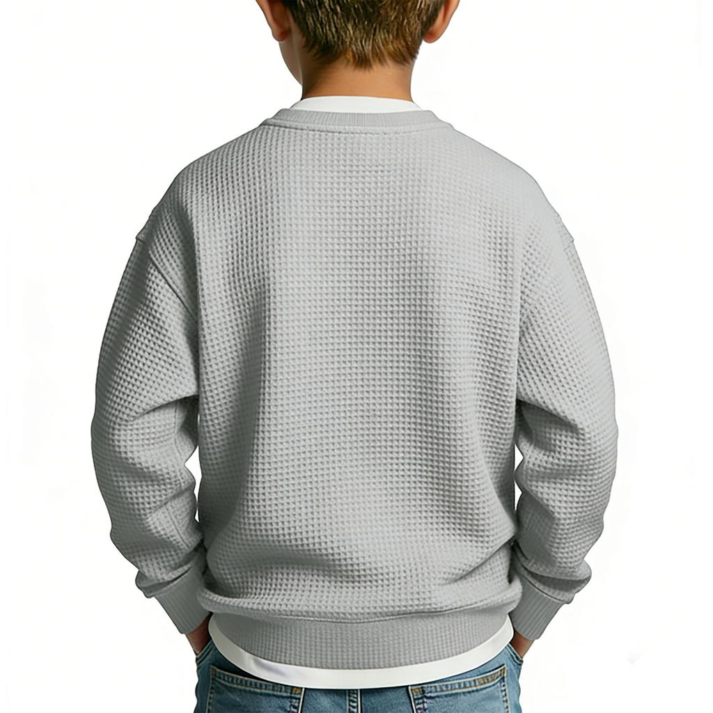 Kids Sweatshirt Boys Long Sleeve Shirts Soild Casual Pullover Shirt Outdoor Fall Clothes For Teen Boy