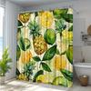 Tropical Fruit Shower Curtain - Waterproof And Anti Mold, Vibrant Pineapple And Citrus Design, Fresh Decoration