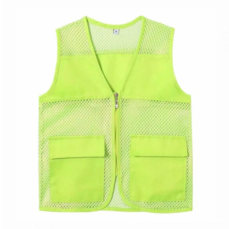 Reflexní síťovaná dětská vesta s logem pro letní dobrovolnické a rybářské aktivity