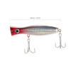 12cm   45g Large Popper Lure Artificial Seal Lure 3D Eyes Hard Popper Fishing Lure with Hooks and Ring for Saltwater