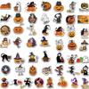 50 Halloween-tema morsomme vanntette klistremerker for flasker, kofferter og dekorasjon