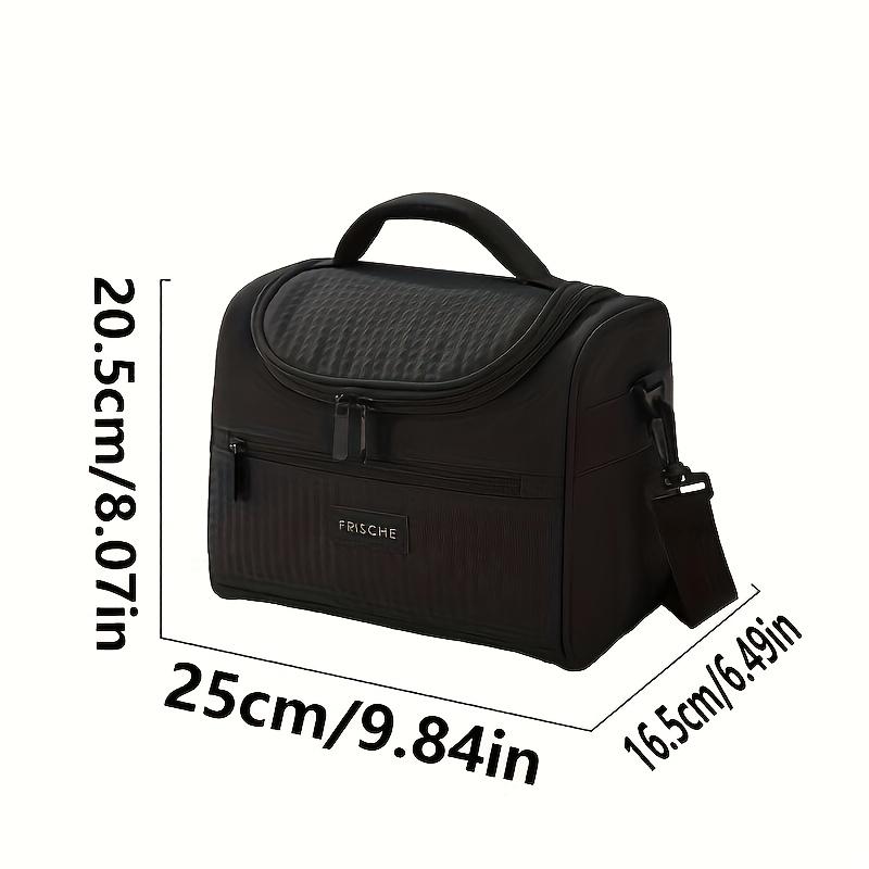 Borsa Termica Pranzo Leggera Resistente Poliestere Manico Raffinato Chiusura Lampo, Contenitore Termico Pasti Borsa Pranzo Elegante Chiusura Lampo Resistente
