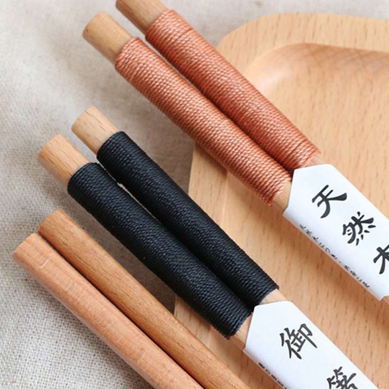 1 pár ručně vyráběných bukových hůlek masivní dřevěné hůlky nádobí