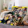 Anime Hero Academia Print Flannel Blanket High Quality Warm Comfortable Cover for All Seasons Perfect for Gifts Home Decor