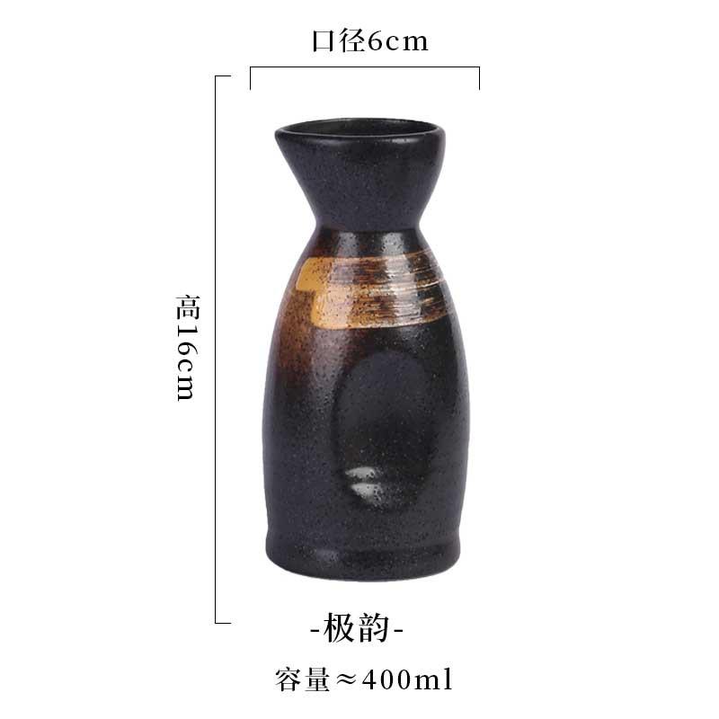 Japanische Sake-Flasche 400ml 190ml Keramik Kreatives Weinglas Kneipe Weinzubehör Haushalt Sake-Tasse Spender 50ml Retro Teetasse