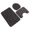Conjunto de 3 Tapetes de Banheiro Forma U Tapete para Vaso Sanitário Tampa de Vaso Sanitário Tapete de Banho Absorvente de Água Antiderrapante Tapetes de Banho para Treinamento de Penico Crianças Adulto