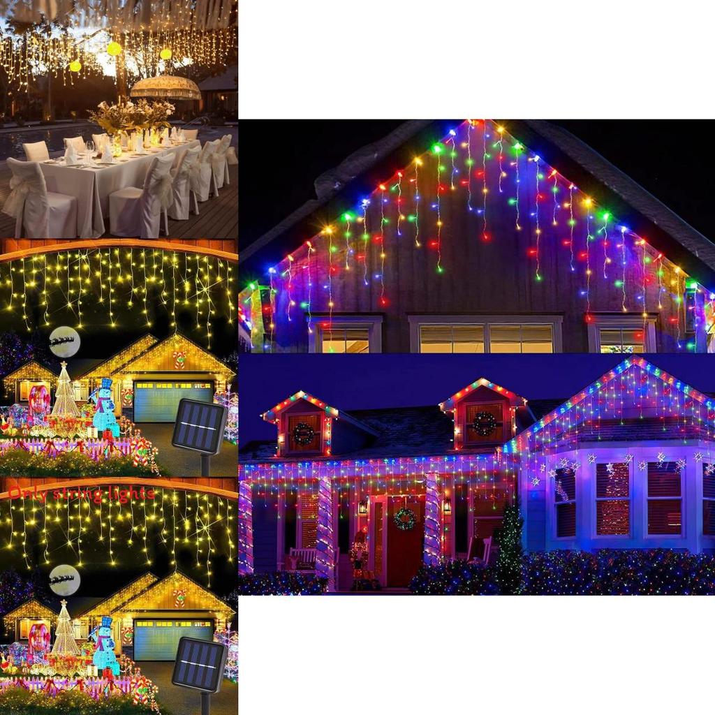 Gipskraut-Stil Solar-Lichterkette mit blinkenden Sternen für Weihnachts- und Hochzeitsdekoration