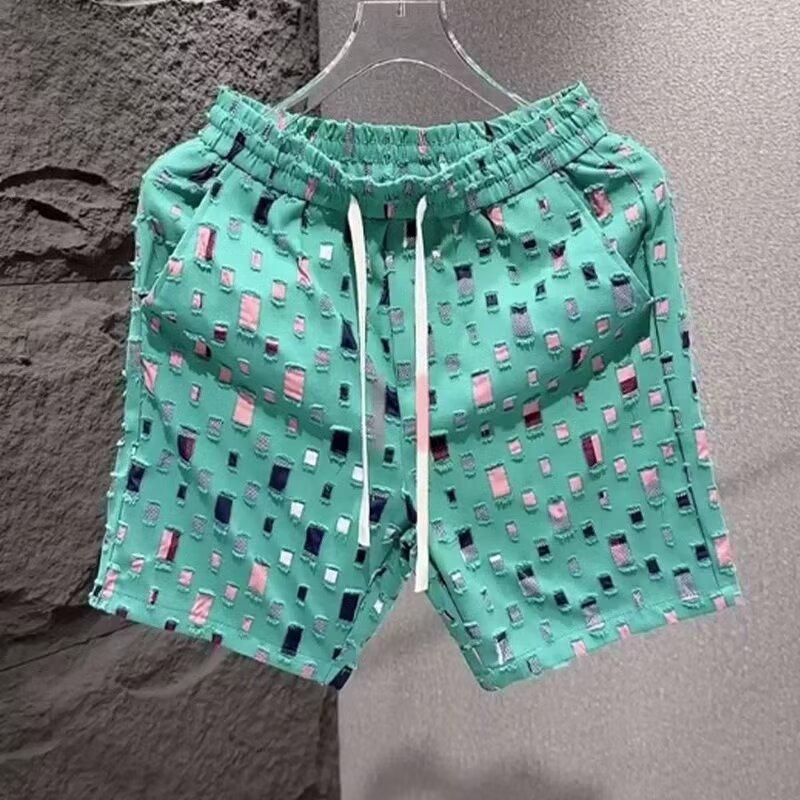 Men's Trendy Summer Print Shorts: Stylish, Youthful, Loose Beachwear