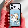 Cartoon Fat Tiger Phone Case for iPhone 17 16 15 14 13 Pro Max Back Cover for 12 11 Pro Coque