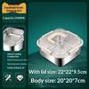 Stainless Steel Food Storage Containers with Airtight Lids, Leak-Proof Stackable Bento Boxes with Handles