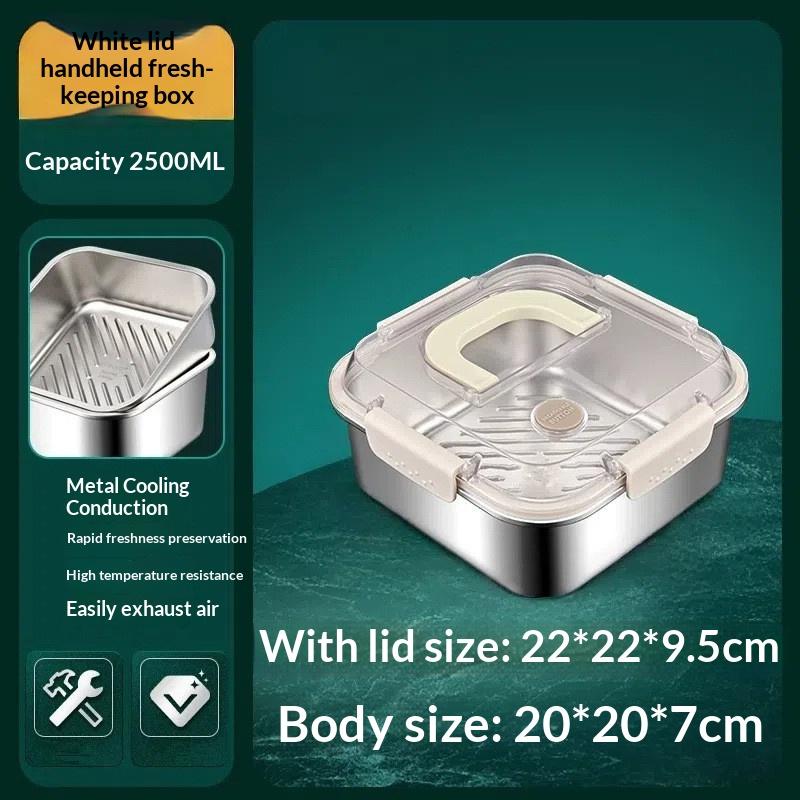 Stainless Steel Food Storage Containers with Airtight Lids, Leak-Proof Stackable Bento Boxes with Handles