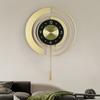 Large Luxury Wall Clocks With Pendulum Creative Design Wall Decor Hanging Clock Living Room Bathroom Bedroom Golden Silent Watch