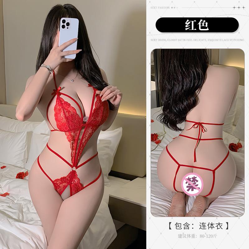 Sexy Night Fans Heiß Kostenlos Uniform Hohl Pyjama Set Onesie Sexy Dessous Verführung Spitze