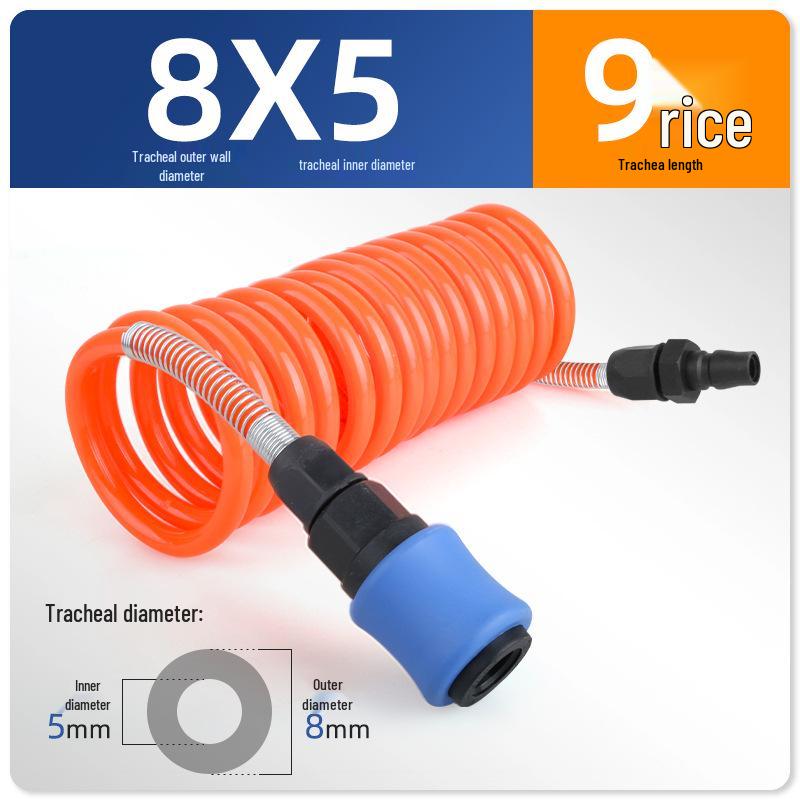 Hochdruck-Teleskop-Druckluftkompressor-Schlauch, Spiralschlauch, 8*5mm, 6/8/10mm