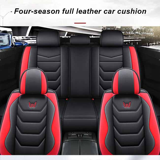 Universal Leather Car Seat Cover 5-seater Full Set of Car Seats for Most Honda Toyota Chevrolet Ford Nissan Cars, Trucks, SUVs.