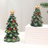 Mini Christmas Tree Tabletop Decor Miniature Xmas Tree Christmas Stockings Canes Bow Decorated Holiday Tree for Home Winter Party
