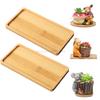 Flower Pot Trays Dish for Plant Vase Bamboo Tray Wooden Bottle Tray Bathroom Shampoo Shower Gel Organizer Jewelry Storage Tray