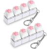 1-6 Pcs Cat Paw Fidget Clicker Keychain Bulk Mini Mechanical Keyboard Sensory Office Desk Stress Relief Student Gift Supplies