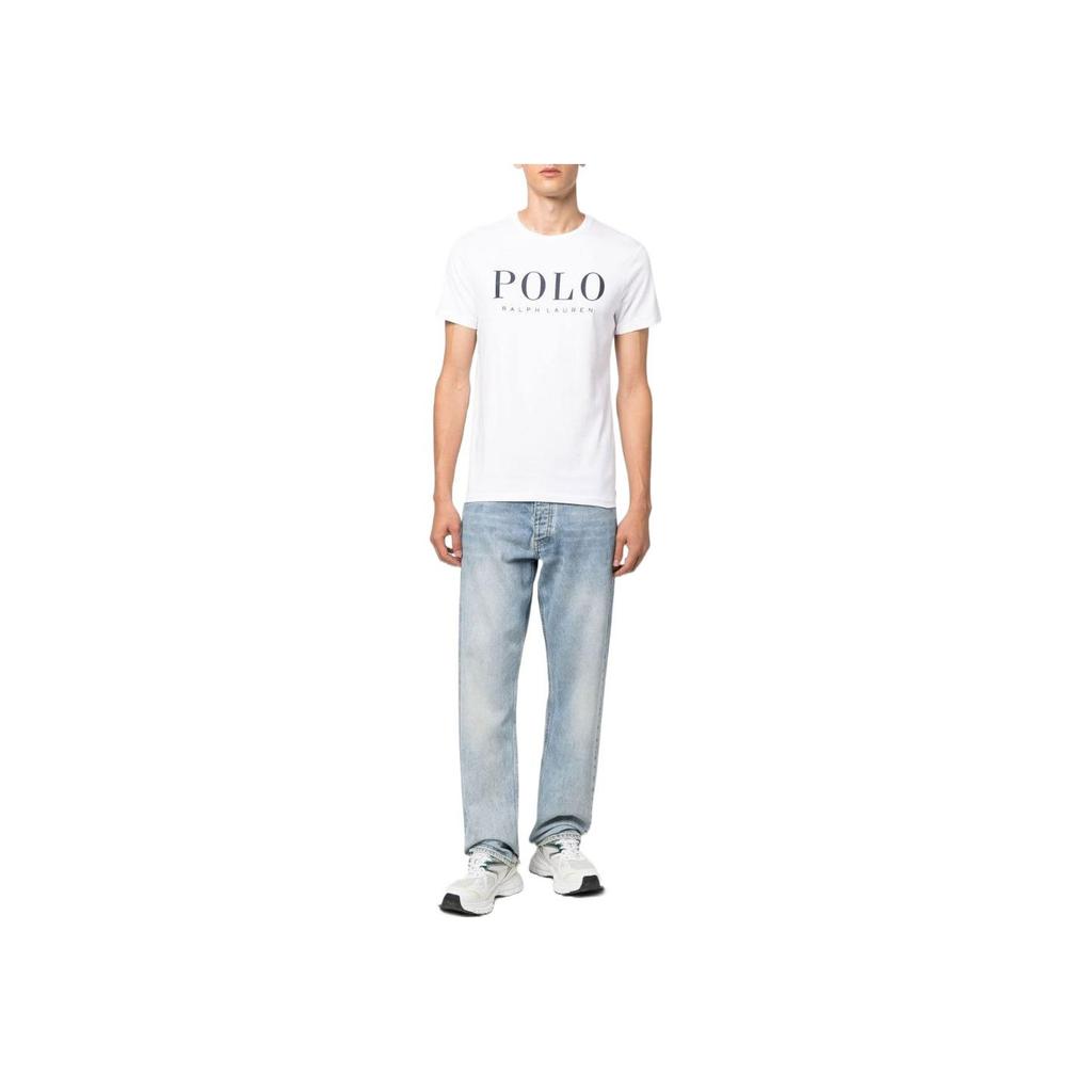 Polo Ralph Lauren Ss22 Large Logo Letter Print Crew Neck Short Sleeve T-Shirt Men Tops White 710860829-008