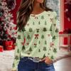 Women's Daily Casual Long-sleeved Printed O-neck Top
